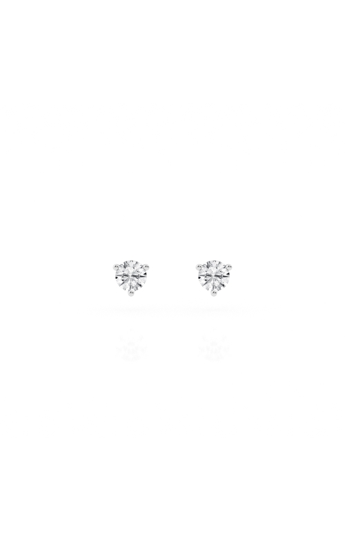 14k White Gold Martini setting 3 prong Lab Diamond Stud Earrings